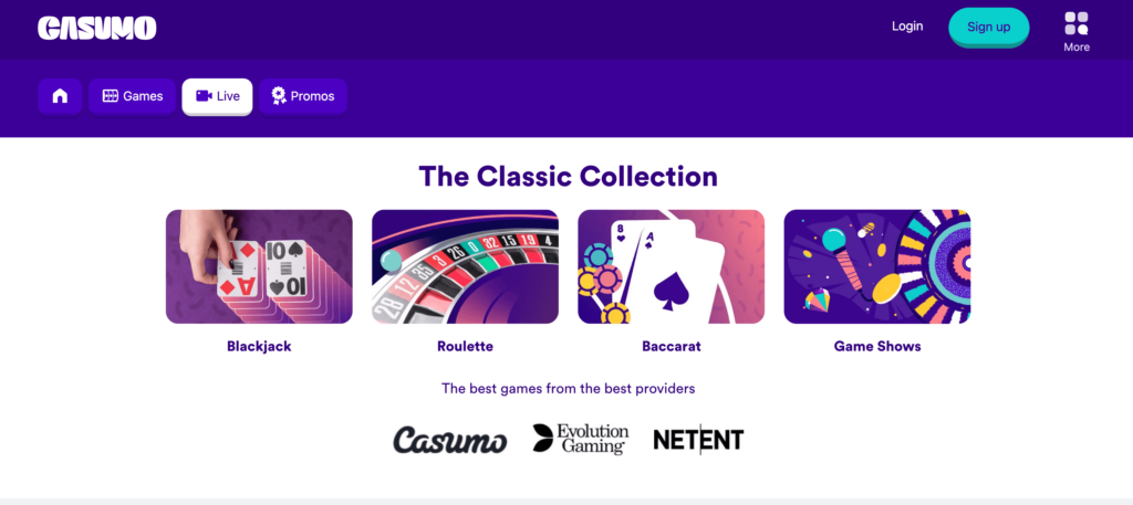 casumo live casino